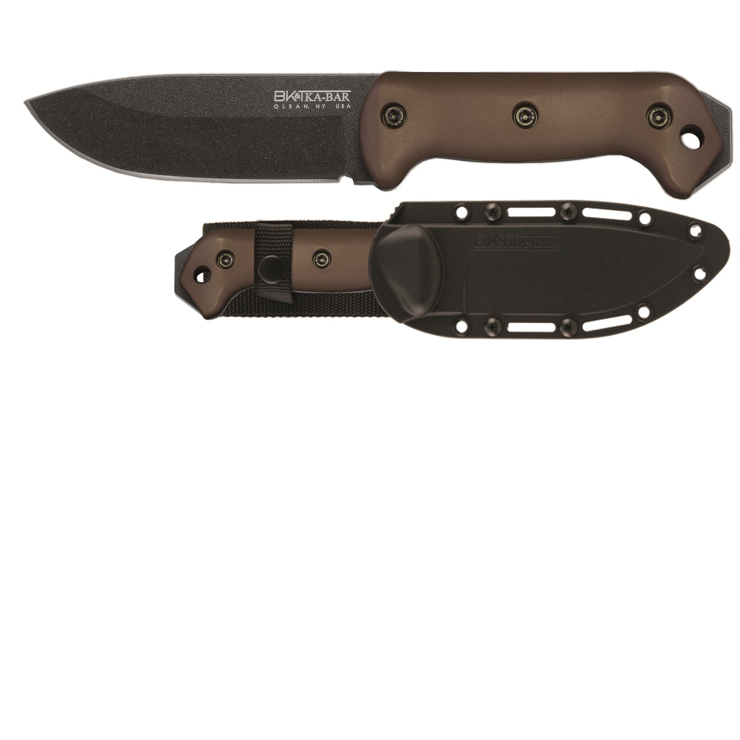 KA-BAR BK2 Becker Campanion FDE Handle Hard Black Sheath